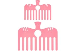 BENECREAT 2 Size 5/6.8 Inch Pink Bow Maker Comb, Ribbon Bow Maker for Gift Bows, Hair Bows, Wristlet, Corsages, Home Decorations, Holiday Wreaths, DIY Projects and Crafts Tool