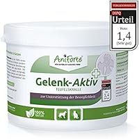 SEHR GUT 02/2018: AniForte Teufelskralle Gelenk Aktiv Pulver 250 g für Hunde und Katzen, Neue Bewegungs-Freude in der Natur, Ohne Zusatzstoffe