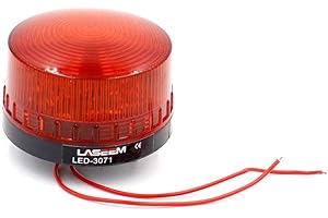 Signal industriel rond rouge voyant d'alarme stroboscopique LED-3071 AC 220V 3W