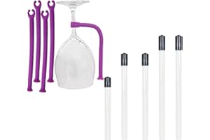XHBTS Glashalter für Spülmaschine Alleskönner 9er Set Aufsteckhalter Halterung für Geschirrkorb Glas Gläser - Formstabil und Kratzfrei 21cm 17cm 11,5cm