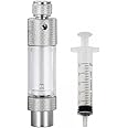 DONGKER CO2 Bubble Counter,Aluminum Alloy Non-Return Aquarium CO2 Regulator Single Head for Most CO2 Systems