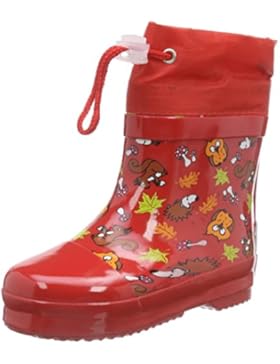 Playshoes Unisex-Kinder Kurzschaft Niedriger Gummistiefel Waldtiere aus Naturkautschuk