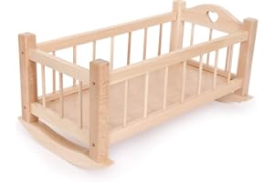 SMALL FOOT Legler - Culla per Le Bambole, dai 3 Anni in su, Colore: Legno Naturale