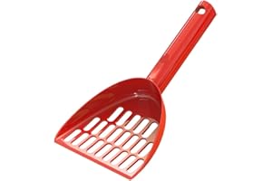 GENERIC 100% UK Recycled 21cm Cat Litter Scoop Kitten Sifter Shovel Cleaner Waste Bag Pet Biodegradable Outdoor Garbage Picker Dispenser Walk Holder Collector (Red)