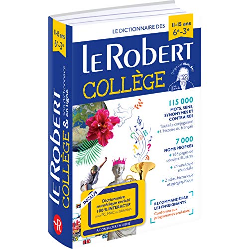 Le Robert College 2018 with internet connection: French monolingual dictionary for College students (Les Dictionnaires S