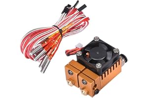 BZ 3D 2 In 2 Out Estrusore 12V 40W Doppio Colore Tutto Metallo Per Chimera 3D Hotend Kit Multi-estrusione V6 Doppio Estrusore 0.4mm/1.75mm Stampante 3D.(12V 40W)