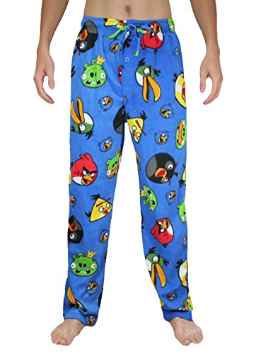 Angry Birds93 (Red, Hal, Chuck, Bomb) Mens Polar Fleece Pajama Pants M Multicolor