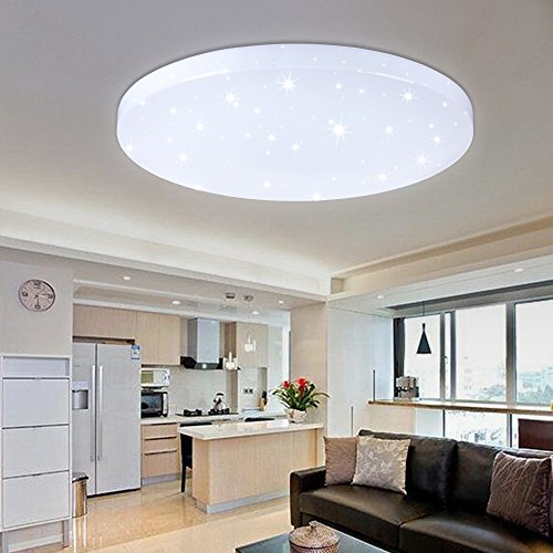 HG® 50W LED Plafoniera Plafoniera Lampada da parete bianca Illuminazione a soffitto a soffitto Soggiorno Stelle