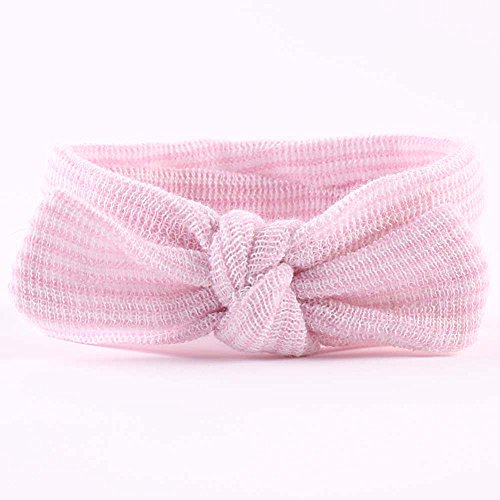 Demiawaking Baby Kinder Mädche Bowknot Stirnband Baumwolle Stretchbar Schmetterling Knoten Haarband - 7