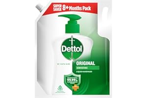 Dettol Liquid Handwash Refill - Original Hand Wash- 1500ml | Germ Defence Formula | 10x Better Germ Protection