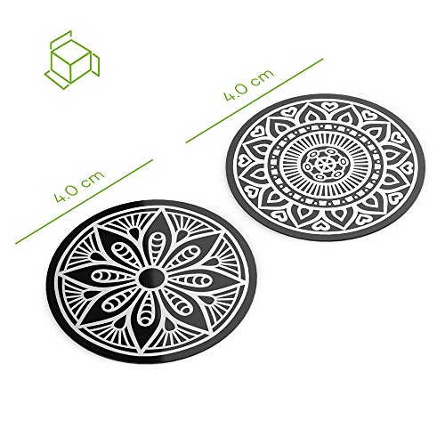 Placche Metallo Smartphone VAVA Placche Metalliche Adesive Metal plates per Supporto Magnetico Auto Air Vent / Magnetico CD Slot per Smartphone, 2 Placche Metalliche Tonde con un adesivo 3M(Altamente Compatibili, Restano Attaccate in Tutta Sicurezza, Ferro Antiruggine)