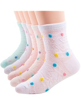 Baby Jungen Madchen Socken Kindersocken 5er Set Baumwolle Sommer Punkte Socken 1-12 Jahre