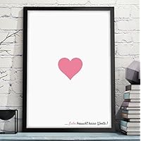 LIEBE BRAUCHT KEINE WORTE - hochwertiger Kunstdruck – liebevolles Geschenk zum Geburtstag Jahrestag Hochzeitstag Valentinstag Weihnachten für Mann & Frau Freund & Freundin - Rahmen optional zubuchbar