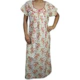 Indiatrendzs Women Cotton Nighty Floral Sleepwear Nightgowns 44"