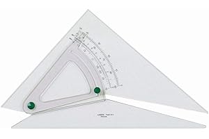 Linex Set Square Adjustable Precision 0.5 Degree Scale Bevelled Edge Long 250mm Clear Ref LXB1120/10B