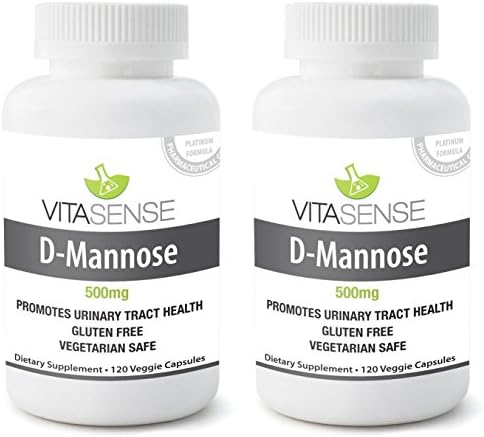DOUBLE PACK (Pack of 2) Vitasense D-Mannose 500 mg - Urinary Health - 120 Caps