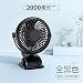 Produktbild LULALULA USB Kleine Fan Studenten Wohnheim Outdoor Tragbare Wiederaufladbare Fan-Clip Stumm Kleine Lüfter All-Black -Desktop/Clip Lüfter Senden 2000 Mah Akku Plus Ladekabel