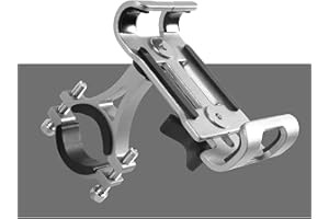 KANGKAI Aluminum Alloy Bicycle Phone Holder, 360 Degree Rotatable Universal Metal Motorcycle&Bike Mount Phone Holder for Bicycle, Suitable for 3.5" to 6.5" Phones and GPS