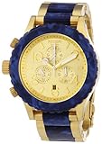 Nixon Unisex-Armbanduhr The 42-20 Chrono Gold/Royal Granit Chronograph Quarz Edelstahl beschichtet A0371038-00