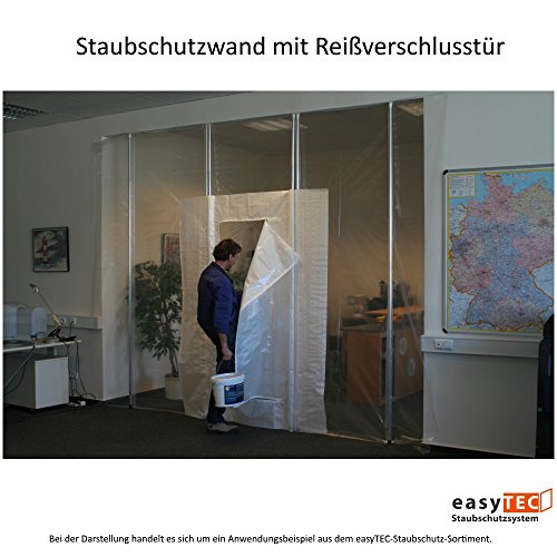 easyTEC Staubschutzwand 4000, BxH 4,00m x 4,00m, Folienwand, Ersatzwand - 4