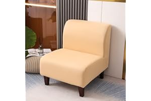 JORTUIO Copripoltrona Senza Braccioli, Elasticizzato 1 Posto Universale Senza Braccioli Copridivano,Moderna Antiscivolo Accent Chair Cover Protettiva Lavabile, con Fondo Elastico
