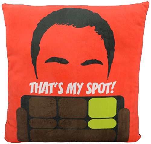 The Big Bang Theory 0122077 Kissen Sheldon Cooper, That`s my Spot, Polyester, schwarz, 40 x 40 x 3 cm