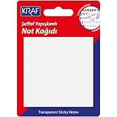 Kraf 76X76 Yapışkanlı Not Kağıdı 50Yp Şeffaf 7676Tr