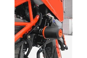 Lorababer Motocicleta para Duke 125 200 250 390 Marco deslizante Protección contra caídas Crash Pad Motor Carenado Protector para K.T.M DUKE 125 200 250 390 2017-2021 2018 2019 2020 (naranja)