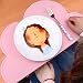 ZDTech Kids Silicone Cloud Placemat Slip Resistant Baby Infant Plate Table Mat Portable (Pink)