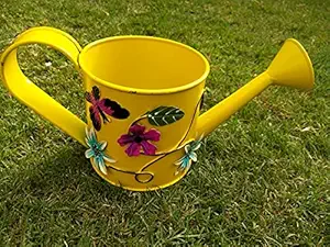 RVs Garden Metal Water can Hand Painted / Gift / Kids (Yellow)