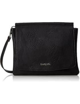 Desigual Damen Bols_amberes Pika. 2000. U Umhängetasche, Schwarz (Negro), 3x21.3x28.5 cm