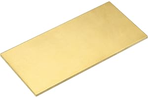 QUARKZMAN mässingsplattor 100 x 50 x 4 mm, mässingplåt ränder mässingsfolie plåt, mässingsplattor guld mässingsremsor för ind