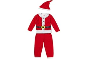 HALLOWEEN & CHRISTMAS KIDSWEAR Childs Boys Little Santa Suit Christmas Dress Up Pyjamas & Hat Set UK Seller