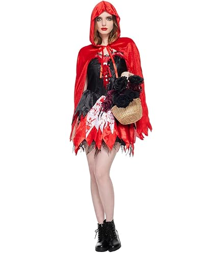 KULTFAKTOR Rotkäppchen Verkleidung Für Mädchen – Mit Kleid & Umhang | Größe 134/140 (10-12 Jahre)