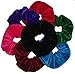 AADYA® SET OF 7 LARGE (12cm) VELVET HAIR SCRUNCHIES ELASTIC SCRUNCHY HAIR BOBBLES