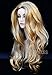 High Quality Long Natural Wavy Curly Blonde Fancy Fashion Wig Heat Resistant (MEDIUM BLONDE)
