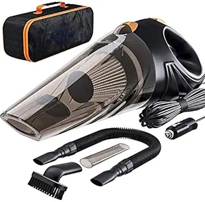 Sam mohan Portable and High Power Plastic 12V Car Vacuum Cleaner 4500PA Stronger Suction for Car Vacuum Cleaner Wet and Dry with Carry Bag, Vacuum Cleaner Car, Car Vaccums Cleaner