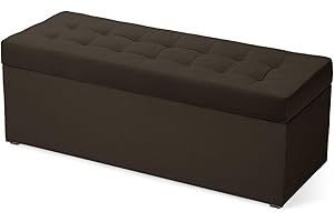 MG Design Polsterhocker 45 x 120 cm Braun mit Stauraum (ca. 140 L), bis 300 kg belastbar, ohne Montage & leicht zu reinigen, angenehm matt mit feiner Struktur – für Wohnzimmer, Schlafzimmer & Flur