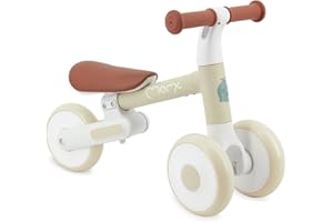 Momi Bicicletta senza pedali DEX per bambine e bambini da 1 a 3 anni, telaio pieghevole, sella regolabile in altezza, ruote in plastica antiforatura, solo 2 kg di peso