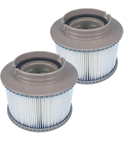 Lot De 6 Filtres De Bain à Remous + Adaptateur De Base à Visser Pour MSPA Piscines Gonflables Version Amelioree Du Filtre Pour Mspa Tous Les Bains A Remous Actuels 87409692