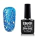 Elite99 Diamond Glitter UV LED Soak off Gel Polish Glitter Dodger Blue 10ml (002)