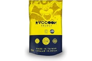 GENÉRICO Bolsa de Bolas para Airsoft Blancas biodegradables - 1 kg BBS - 0,25 Gramos - Marca Raccoon Select