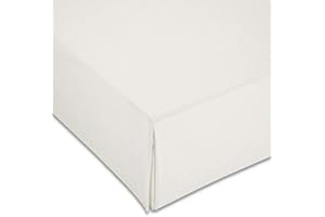 Estoralis LONETA | Cubre Somier de Diseño Moderno | Tejido Loneta Liso | Protector de Canape Crudo | para Cama 150 cm. (150 x 200 cm. AnchoxAlto) | 30 cm Alto Volante