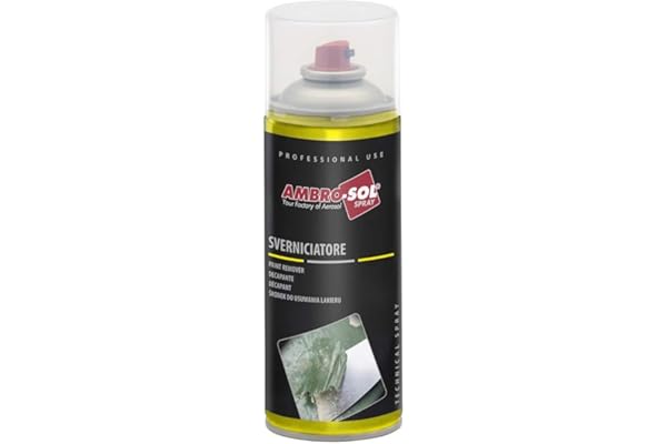 Ambro-Sol - I256 Décapant Spray, Enlève Tout Type de Peinture, Aérosol en Fer Blanc 100% Recyclable à l’Infini de 400 ml, Idéal pour les Bricoleurs