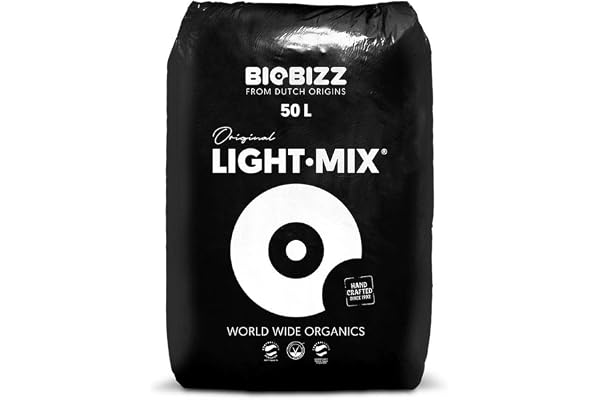 BioBizz 02-075-100 Light-Mix Sac Terreau Mélange d'Empotage Léger, Transparent, 50 L