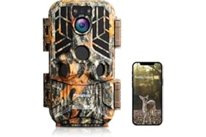 usogood Wildkamera 4k/30fps, 30MP Wildkamera WLAN Bluetooth APP, Wildtierkamera mit Bewegungsmelder Nachtsicht Handyübertragung, Jagdkamera, 120° Einstellbarer Weitwinkel, IP66 Wasserdicht