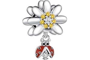 KEQ Distanziatore a clip per braccialetto, in argento 925, con pavé di zirconia cubica, distanziatore per braccialetti Pandora Moment, perline apribili europee, 2 pezzi