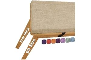 ILIEMAO Coussin de Chaise Matelas de Sol Adulte Beige Banc Entrée Capitonné Coussin pour Banc de Jardin 180 130 120 cm 1,40 Balancelle Coussin Banquette 40x100 Exterieur Caravane Interieur Jardin(K,60x55 cm 2