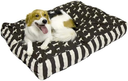 Happy Hounds Buster Small 24 by 36-Inch Dog Bed, Chocolate/Linen