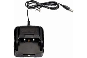 Retevis RT27 Cargador para Walkie Talkie, Base de Carga de Repuesto Original con USB, Compacto y Resistente, Compatible con RT27, para Uso Profesional, Negro (1 Unidad)